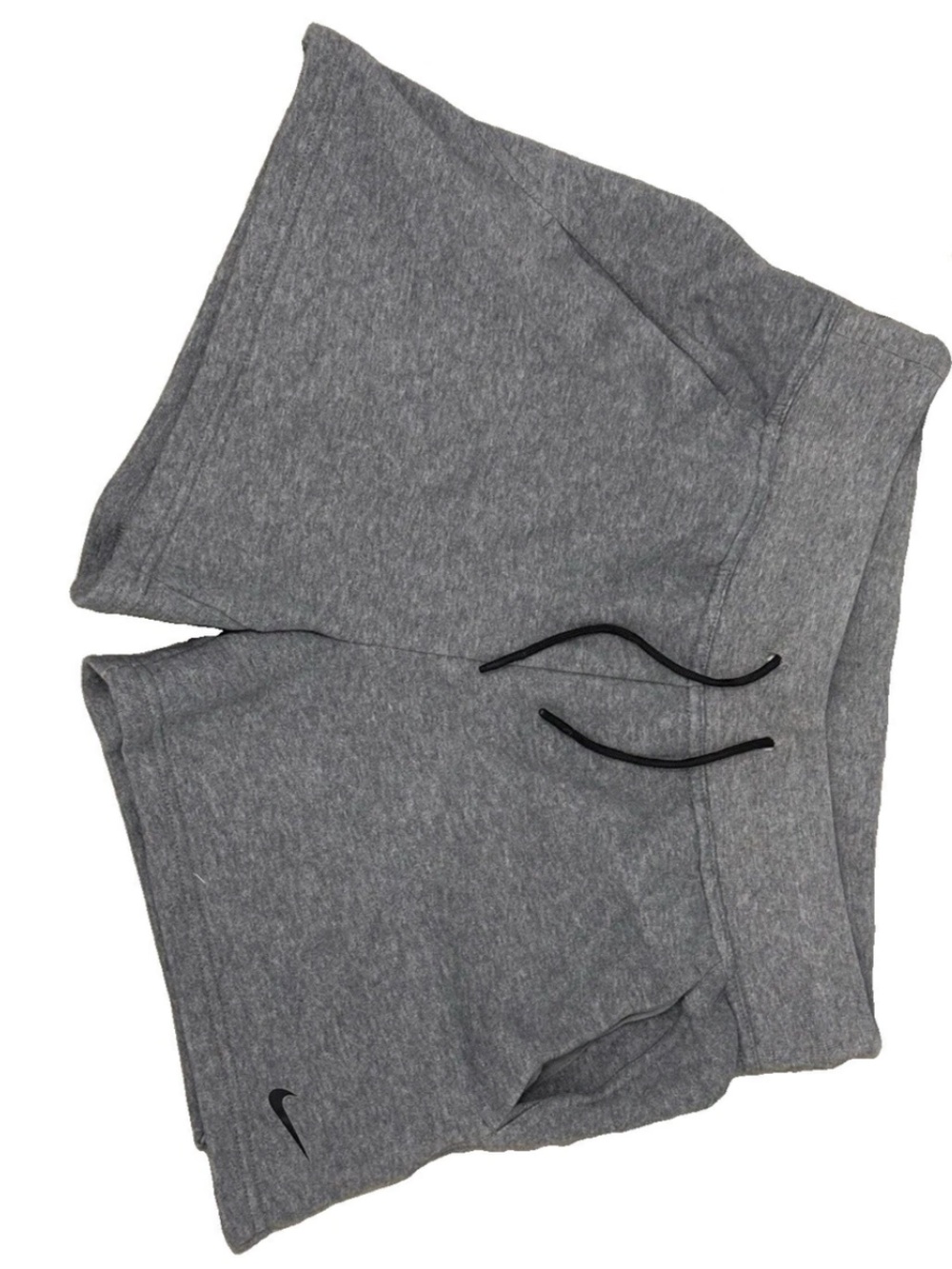 Nike Phoenix Fleece High Rise Drawstring Black Embroidered Swoosh Logo Shorts S